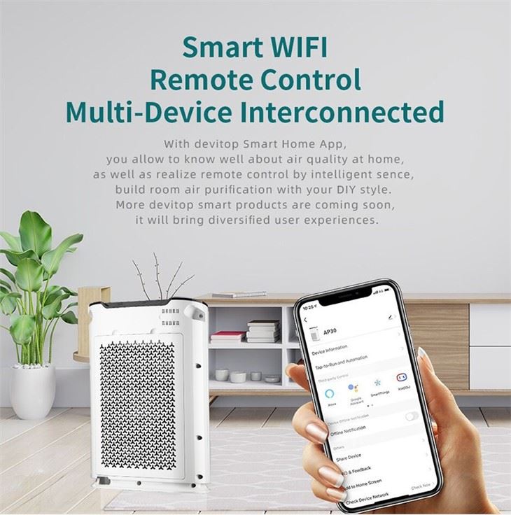 BKJ-215 Touch Screen Panel Home Air Purifier